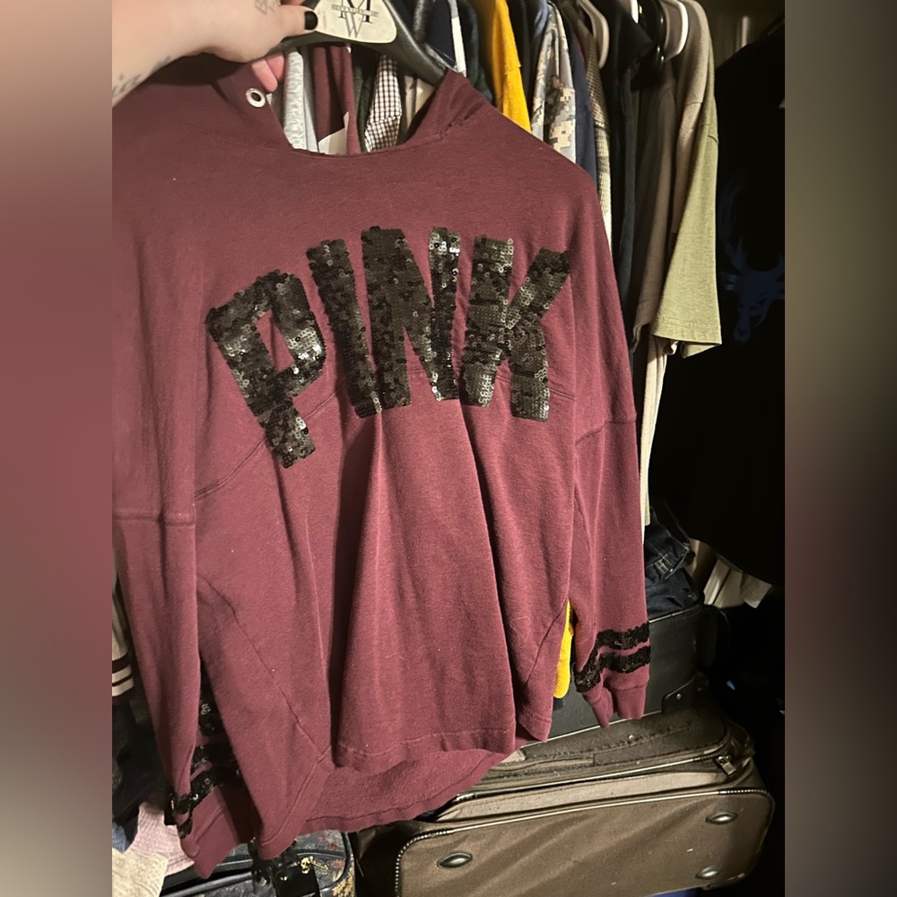 VS PINK SEQUIN HOODIE